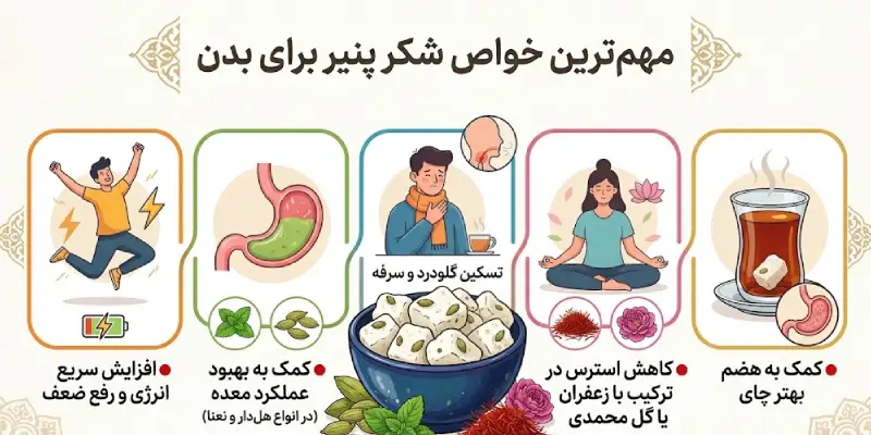 مهم ترین خواص شکر پنیر برای بدن