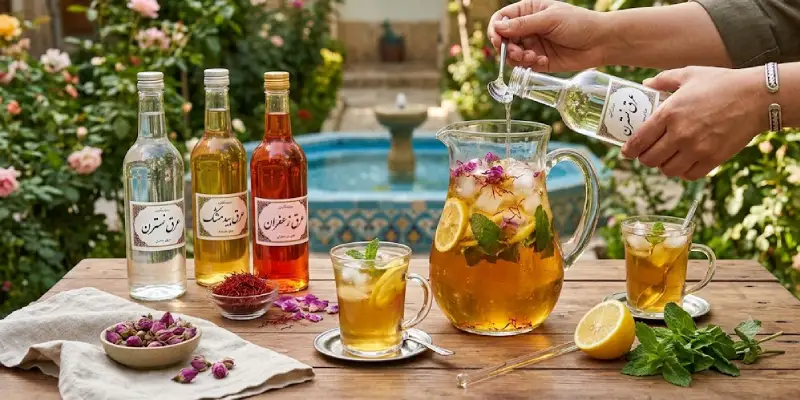 طعم دار کردن آیس تی